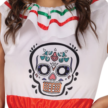 Dia De Los Muertos Kleid Damen Totenkopf