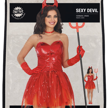 Halloween Kleid Rot Damen Sexy Teufel