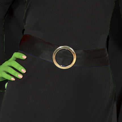 Halloween Kleid Schwarz Damen Hexe Lang