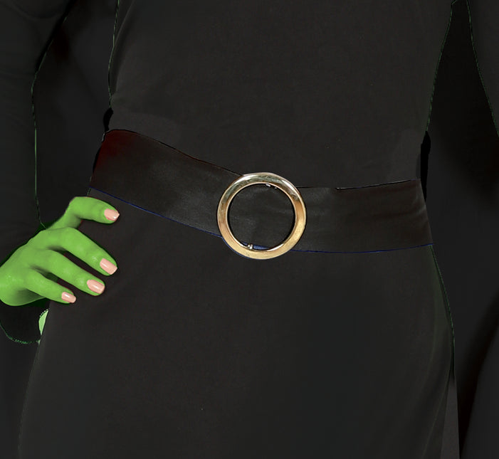 Halloween Kleid Schwarz Damen Hexe Lang