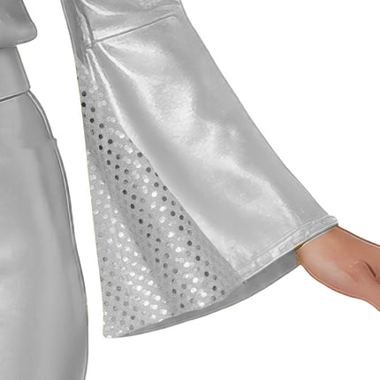 Disco Anzug Silber Damen 3 Stück