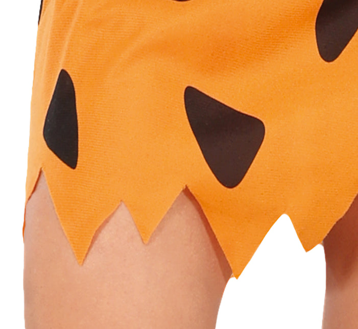 Caveman Kleid Schwarz Orange Damen