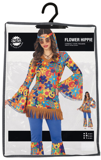 Hippie 60S Women's Floral Kostüm 3 Stück