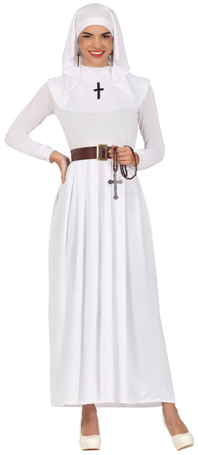 Nonne Kostüm Weiß Damen