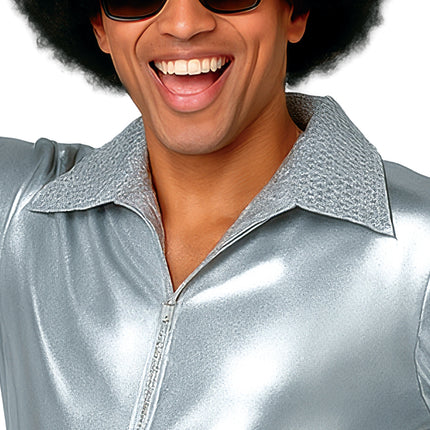 Disco Anzug Silber Herren Jumpsuit