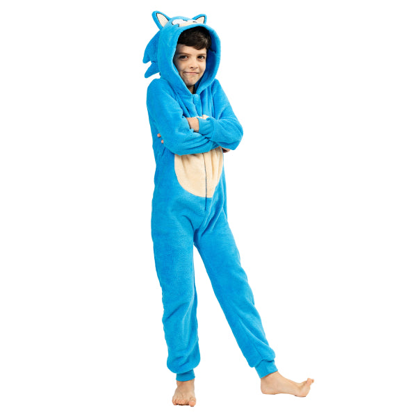 Sonic Onesie Blau Weiß Kind