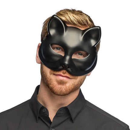 Halbmaske Kitty schwarz