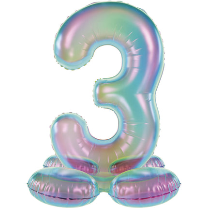 3 Jahre Figur Ballon Standard Holographisch Leer 72cm