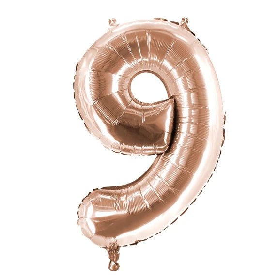 9 Jaar Cijfer Ballon Rose Goud 1m Leeg van VDV Benefit koop je bij Partywinkel