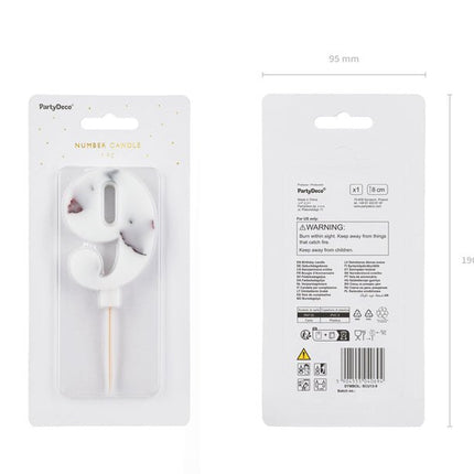 9 Jaar Kaars Bloemblaadjes 8cm van Partydeco koop je bij Partywinkel