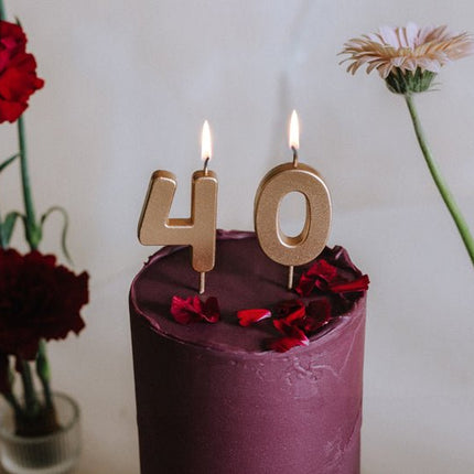 9 Jaar Kaars Goud 4,5cm - Partywinkel - 5904555032385