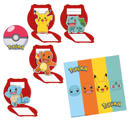 Pokemon Einladungen Inklusive Umschläge 11,5cm 8Stück