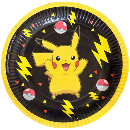 Pokemon Teller Schwarz Gelb 18cm 8Stück