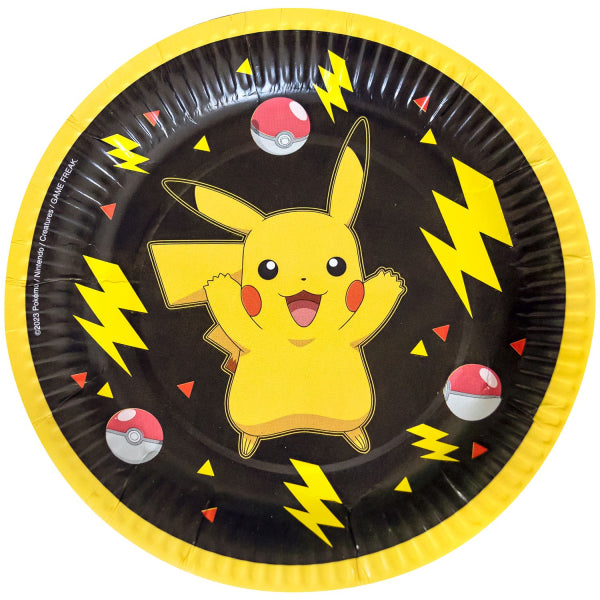 Pokemon Teller Schwarz Gelb 18cm 8Stück