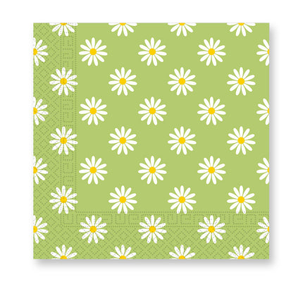 3 Lagen Papierservietten 33X33Cm/Osterdesigns 3 Lagen Papierservietten 33X33Cm Glänzend Grüne Gänseblümchen 20Stück