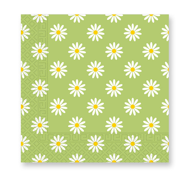 3 Lagen Papierservietten 33X33Cm/Osterdesigns 3 Lagen Papierservietten 33X33Cm Glänzend Grüne Gänseblümchen 20Stück