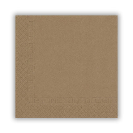 Kraft Paper Products Fsc Kraft Three Ply Servietten 33X33Cm Home & Industrial Compostable Certified 20St