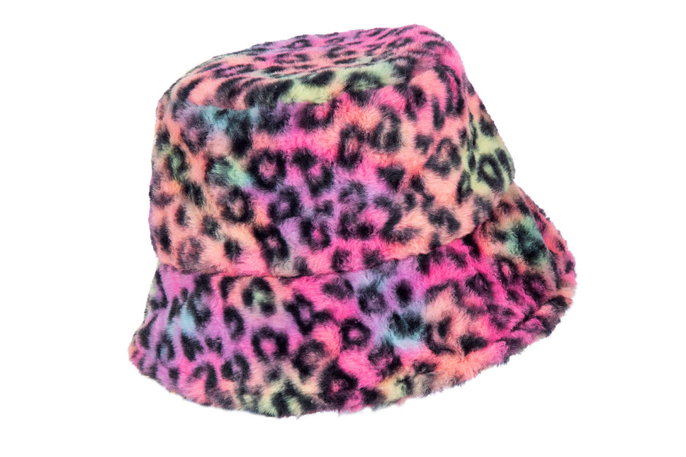 Panther Eimer Hut Regenbogen Pelz