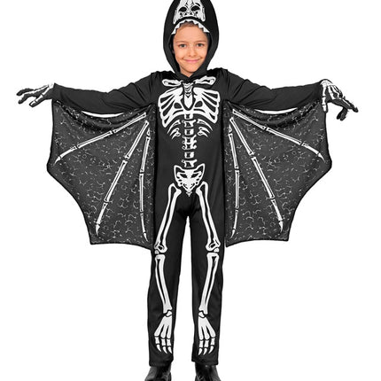 Halloween Kostüm Schwarz Weiß Kind Fledermaus