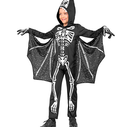 Halloween Kostüm Schwarz Weiß Kind Fledermaus