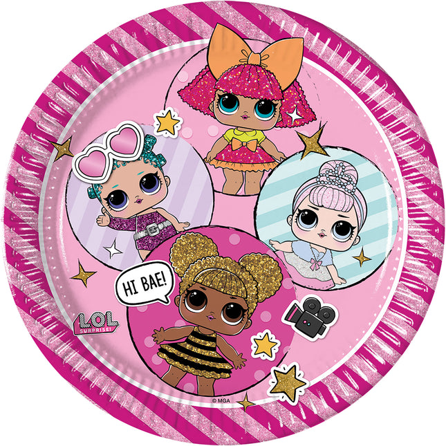 L.O.L. Glitterati Fsc Pappteller Next Generation Large 23Cm 8St