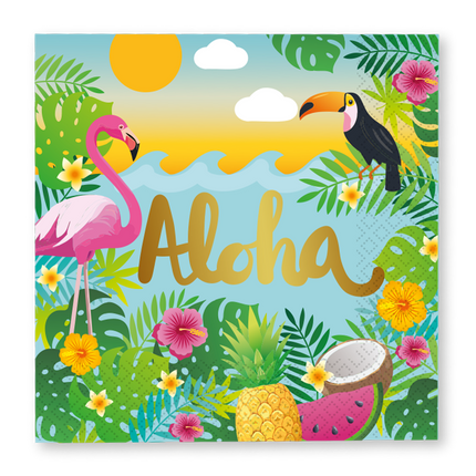 Hawaii-Servietten „Aloha“, 33 cm, 20 Stück