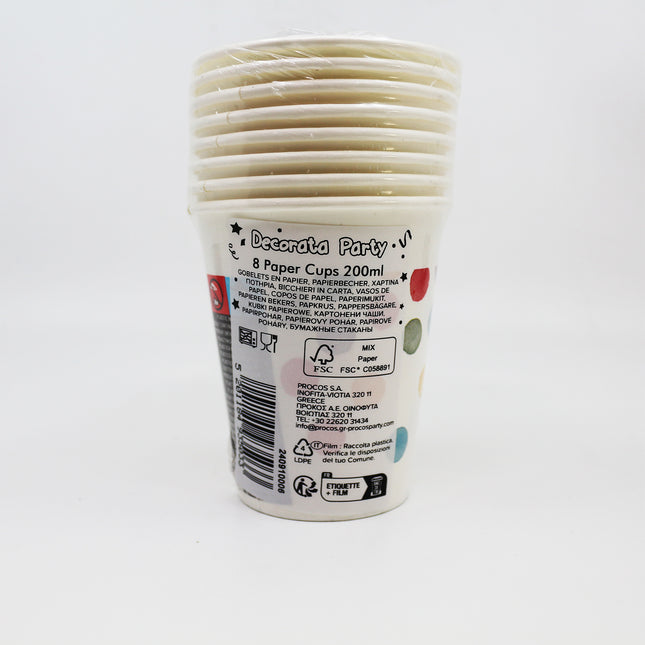 Paint Dots Becher 200ml 8Stück