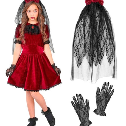 Halloween-Kostüm für Kinder: Gothic-Vampirbraut
