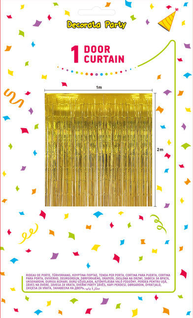 Gold Türvorhang Metallic 1X2 Meter