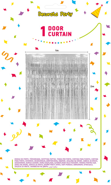 Party Essentials Silberne Vorhänge 1X2M 1St