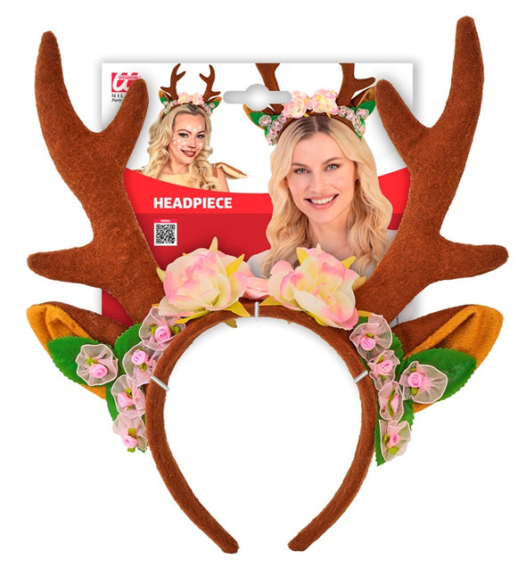 Rentier Haarband Braun