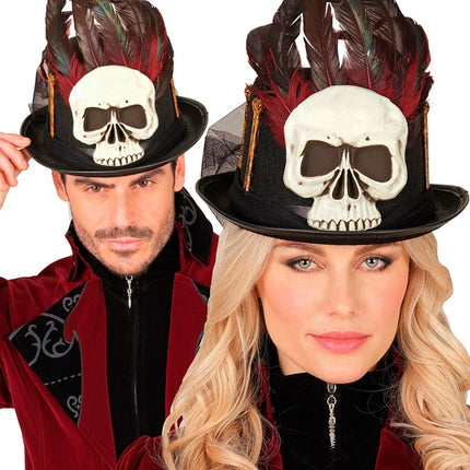Halloween Hut Hoch Voodoo Und Knochen