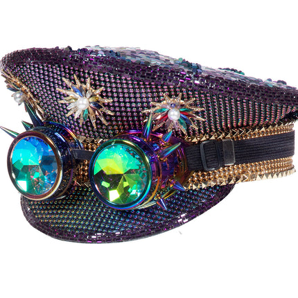 Burning Man Cap Lila Schutzbrille