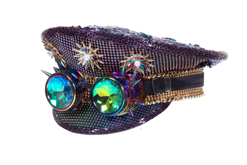Burning Man Cap Lila Schutzbrille