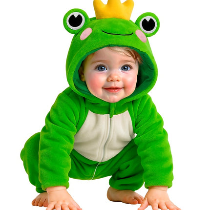 Frosch-Strampler, grün, für Kinder