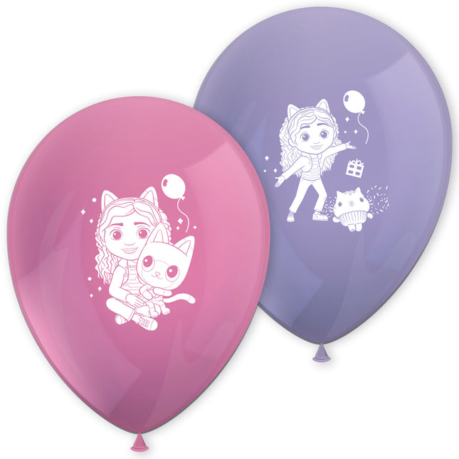 Gabby'S Dollhouse Bedruckte Latex Ballons 8St