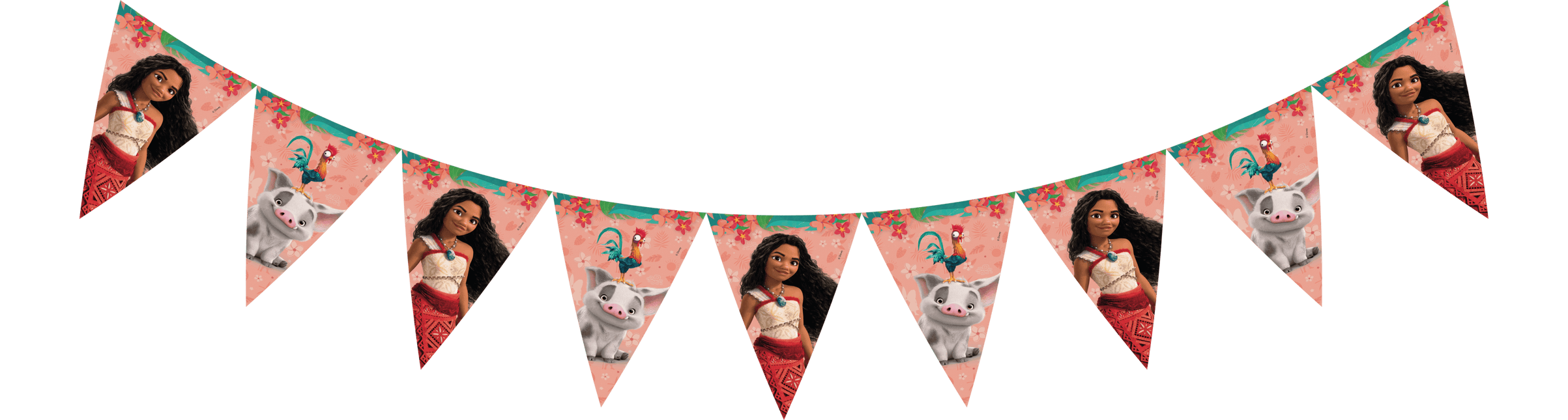 Moana Ii Sailing Spirit Fsc Paper Triangle Flag Banner (9 Flaggen) 1St