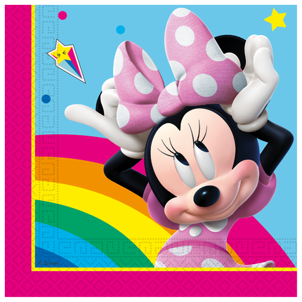 Minnie Mouse Servietten Bunt 33cm 20Stk