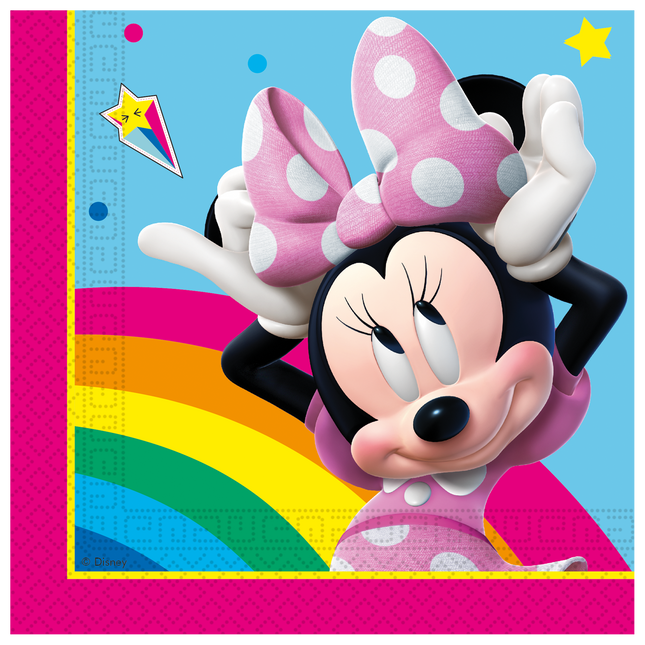 Minnie Mouse Servietten Bunt 33cm 20Stk