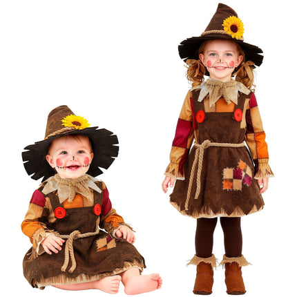 Vogelverschikker-Kostüm, braun, für Kinder