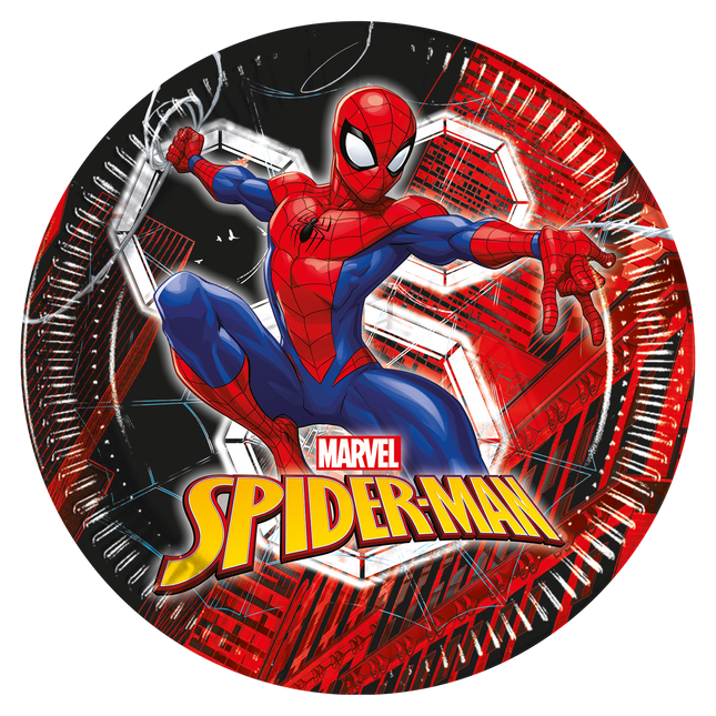 Spiderman Teller Netz 23cm 8Stück
