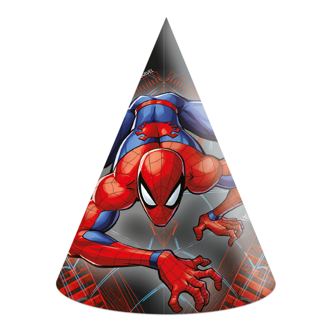Spiderman Party Hüte Papier 6 Stk