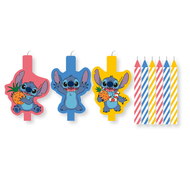 Stitch Candles Bunt 9 Stück