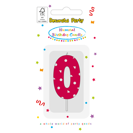 0 Jahr Kerze Rosa