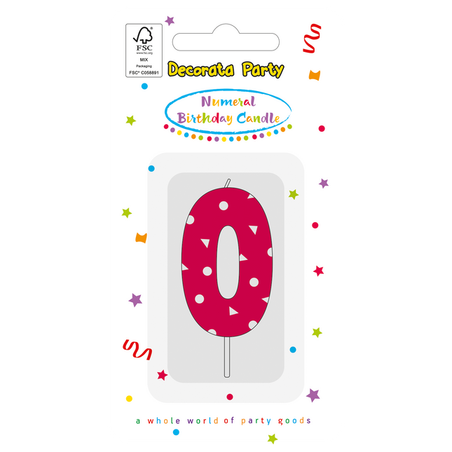 0 Jahr Kerze Rosa