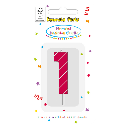 1 Jahr Kerze Rosa