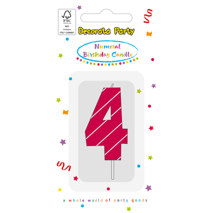 4 Jahre Kerze Rosa