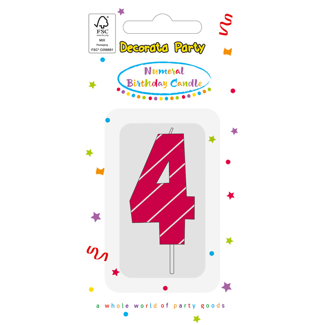 4 Jahre Kerze Rosa