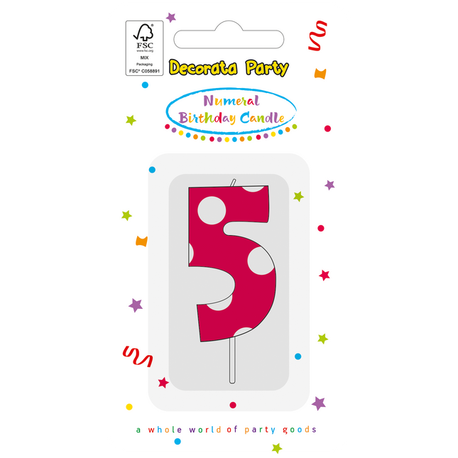 5 Jahre Kerze Rosa