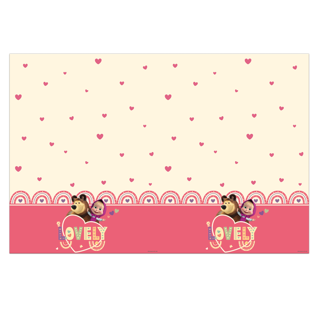 Mascha und der Bär Tischtuch Plastik 1,8m